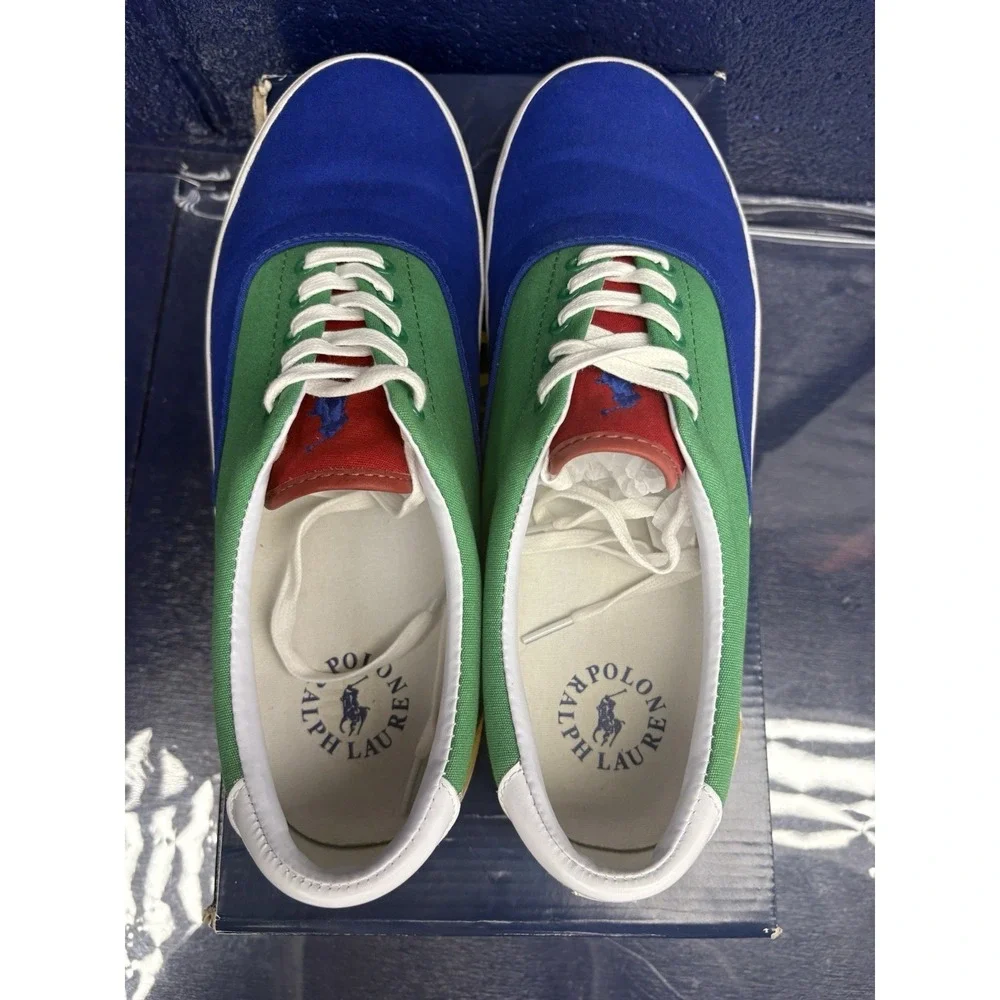 Polo Ralph Lauren Thorton Shoes Men's Size 13 Colorblock Canvas Sneakers - Picture 8 of 11